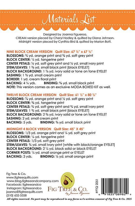 Agatha Road Pecan Blossoms Pattern