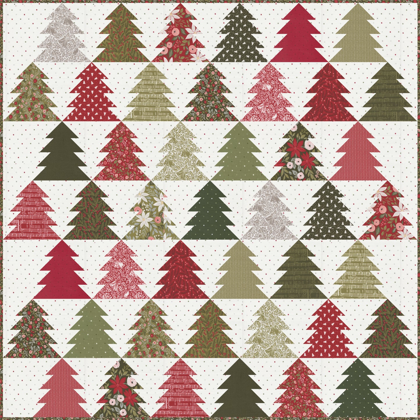 Berry & Pine Fir Tree Lane Pattern