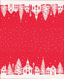 Buon Natale Pomegranite yardage