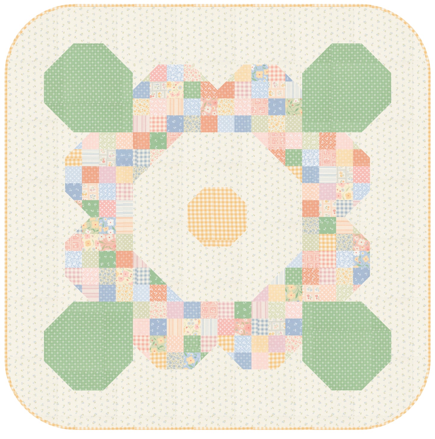 Cottage Charm Patchwork Blossoms Precut Charm Pack Friendly Pattern