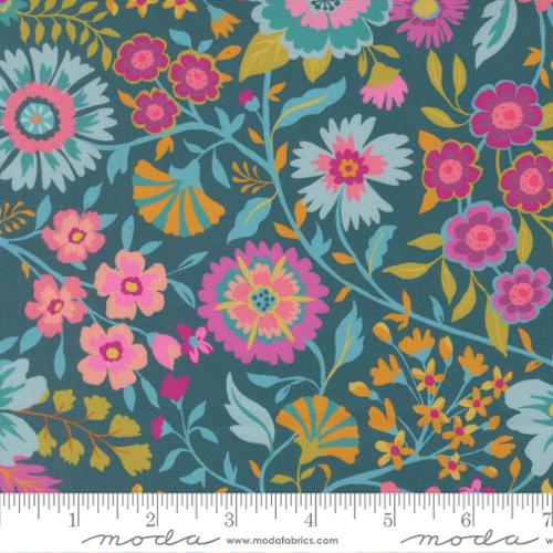 Parlor Wild and Free Peacock yardage