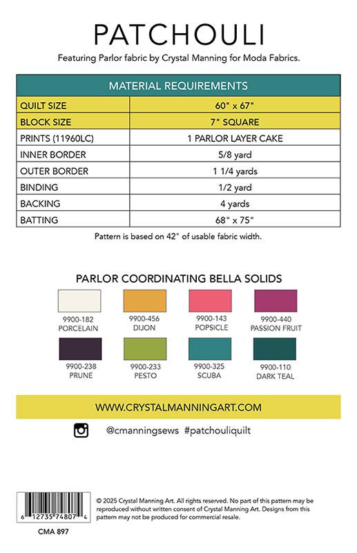 Parlor Patchouli Pattern by Crystal Manning
