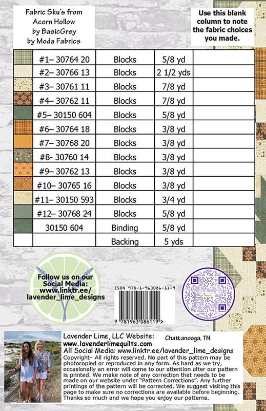 Pumpkin Days Pattern by Lavender Lime for Acorn Hollow