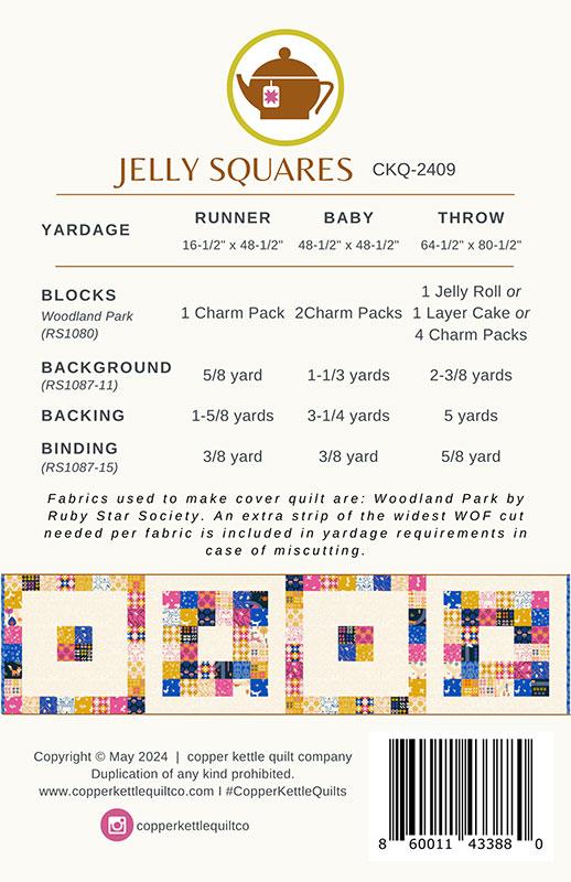 Jelly Squares Pattern by Copper Kettle Quilting
