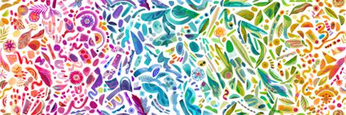 Radiant Rainbow yardage by Amarylis Henderson