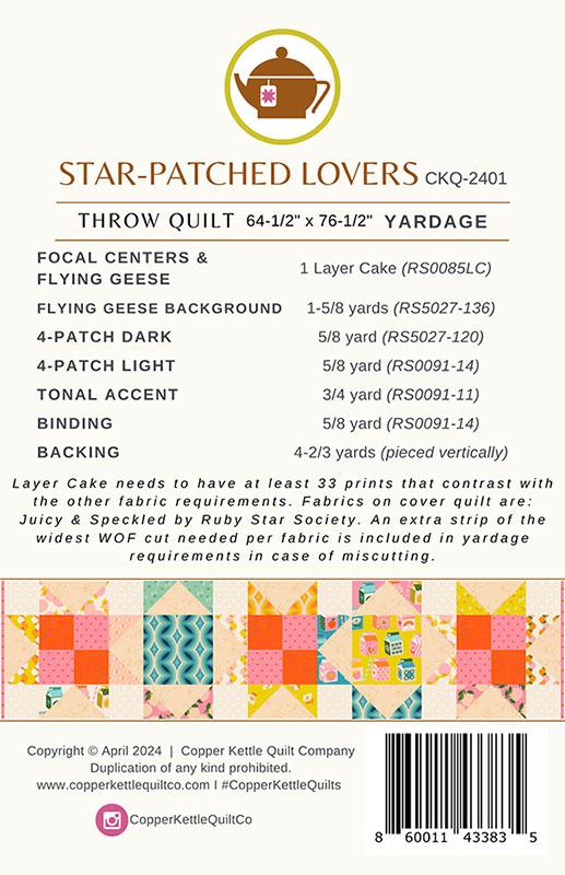 Star Patched Lovers Pattern by Copper Kettle Designs