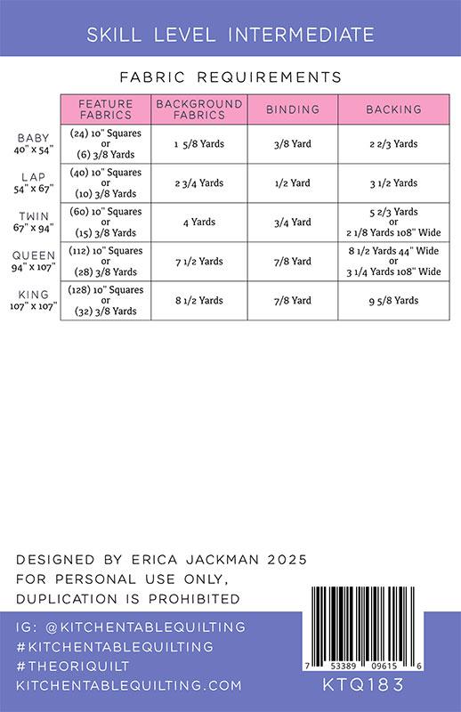The Ori Quilt Pattern by Kitchen Table Quilting
