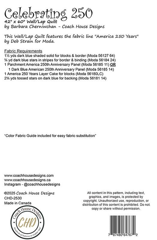 America 250 Years by Deb Strain Fat Quarter Bundle Precut