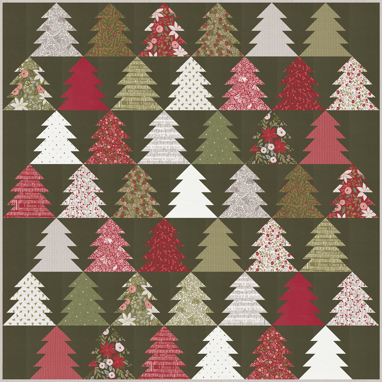 Berry & Pine Fir Tree Lane Pattern