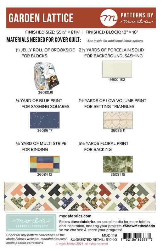 Brookside Garden Lattice Pattern by Moda