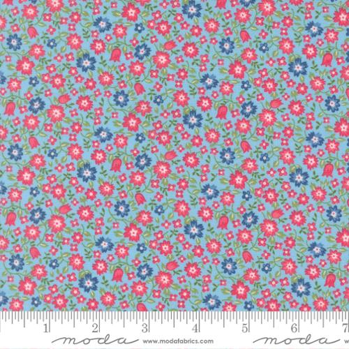 A Cat Named Stitch Sky yardage