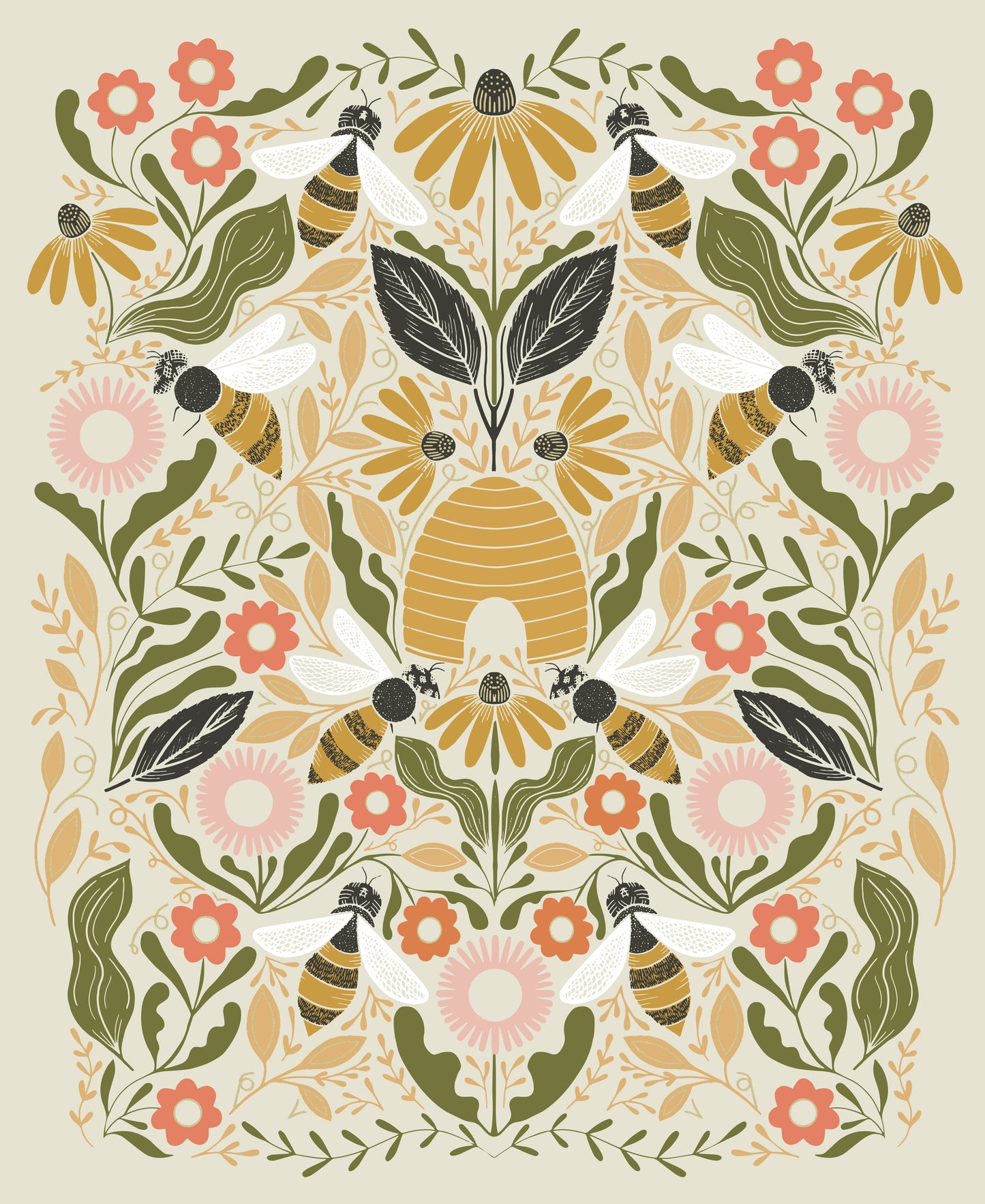 Bee Garden by Gingiber Panel Precut