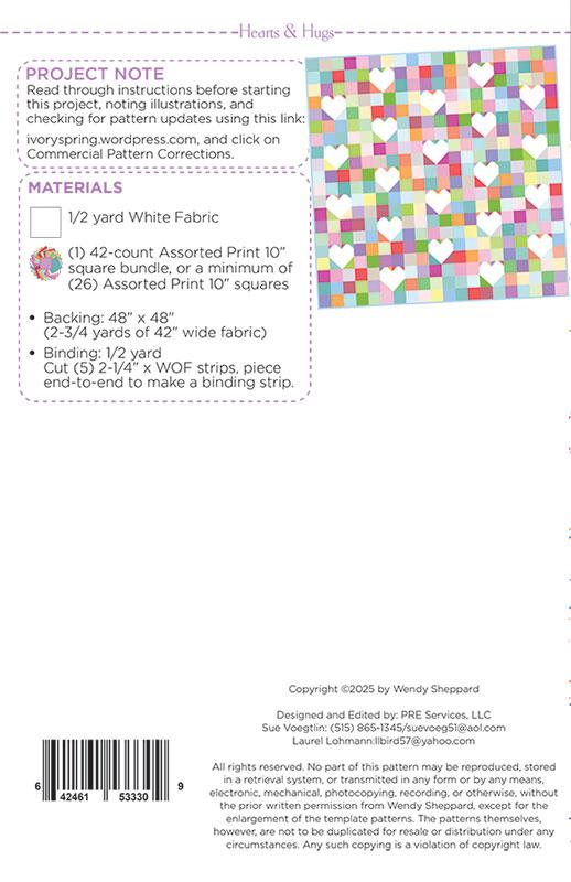 Hearts & Hugs Pattern by Wendy Sheppard
