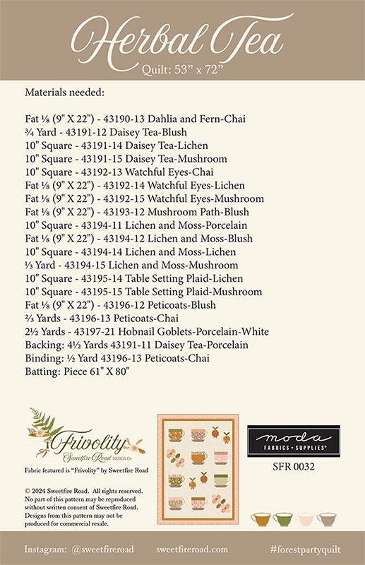 Herbal Tea Pattern by Sweetfire Road