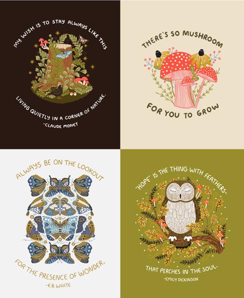 Night Owl Fat Quarter Bundle by Gingiber Precut