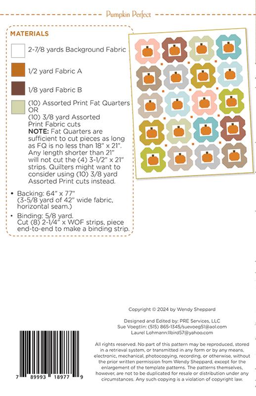 Pumpkin Perfect Pattern by Wendy Sheppard