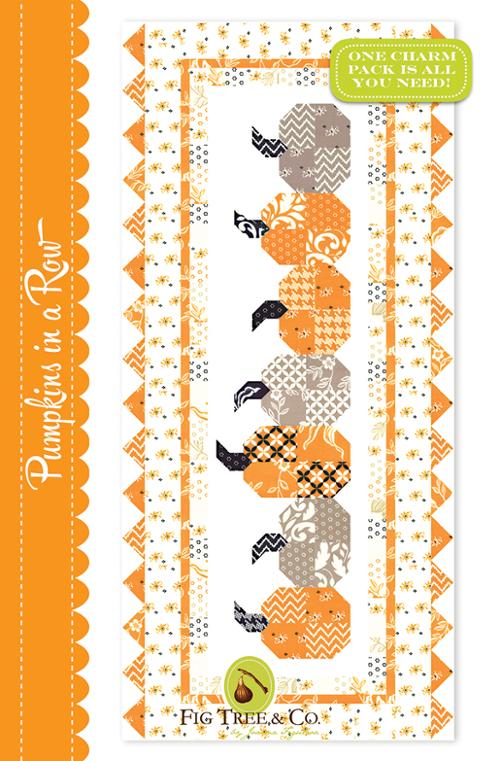 Pumpkins In a Row Table Runner Pattern by Fig Tree Quilts