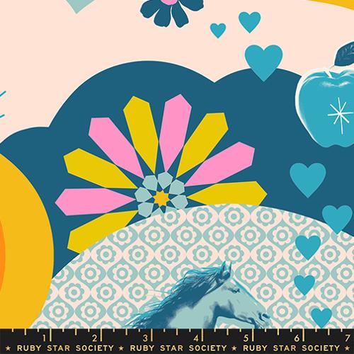 Ruby Star Society Best Day Ever Teal yardage by Melody Miller