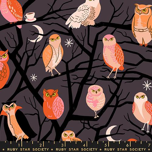 Ruby Star Society Freaky Familiars Eggplant Yardage