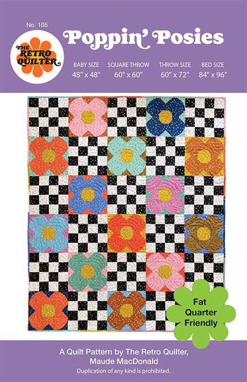 Ruby Star Society Poppin Posies Pattern Fat Quarter Precut friendly Pattern