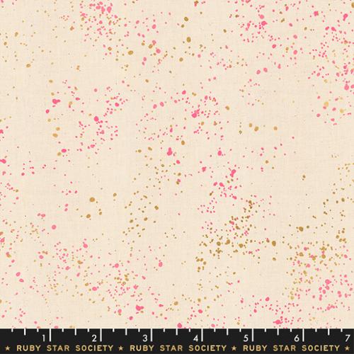 Ruby Star Society Neon Pink Speckled Metallic Yardage