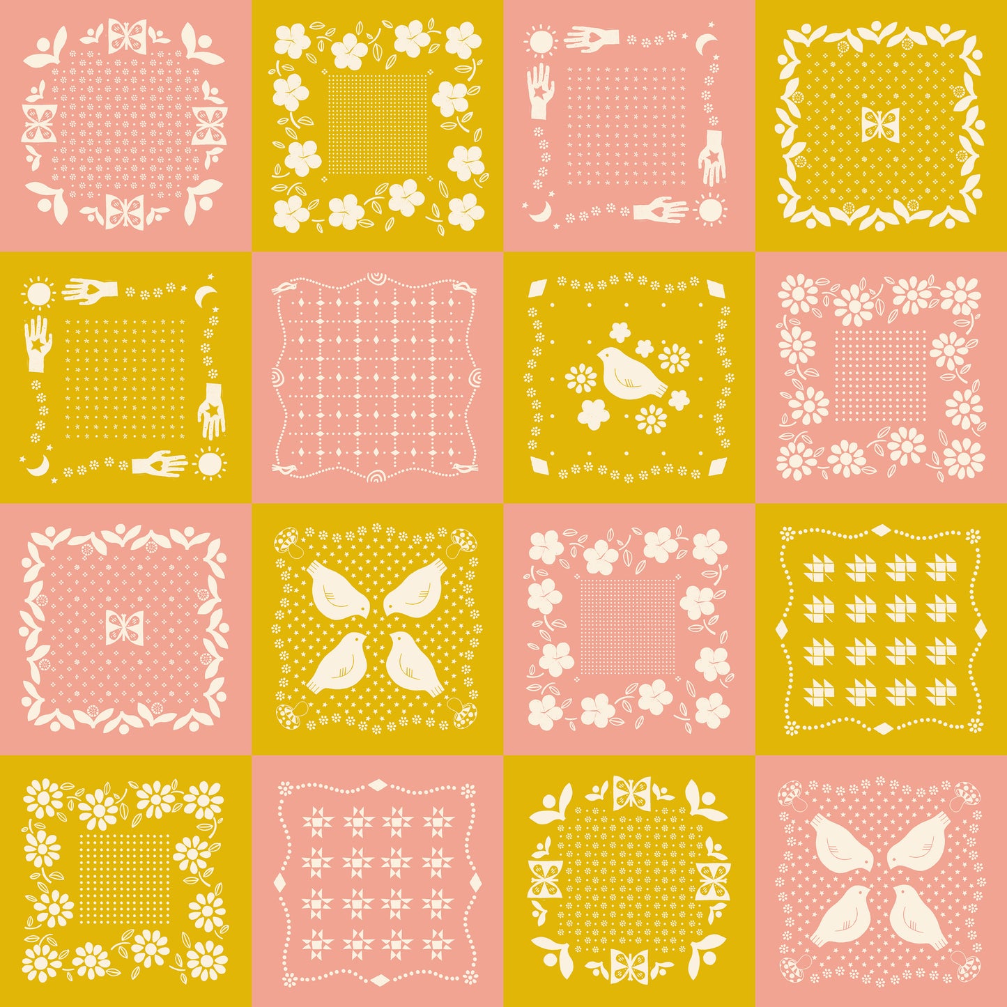 Sugar Maple Birdseed Fabric Panel