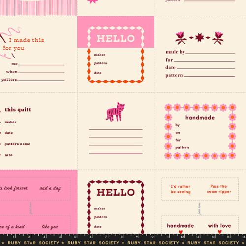 Ruby Star Society 1 800 Calico Pink Labels