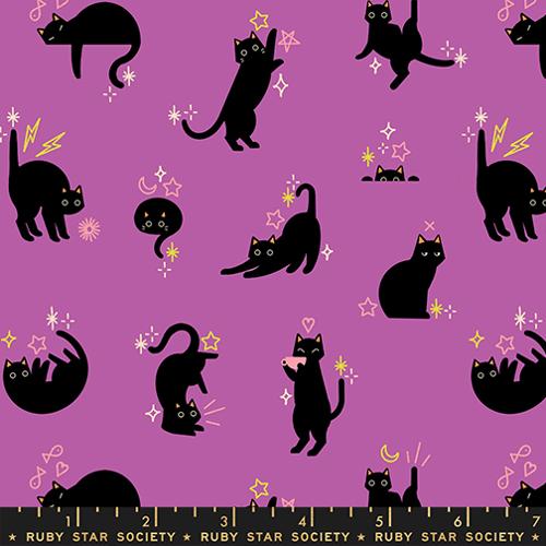 Ruby Star Society Freaky Familiars Witchy Cats Yardage