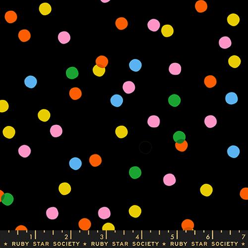 Ruby Star Society Sparkle Mart Black Spritz yardage