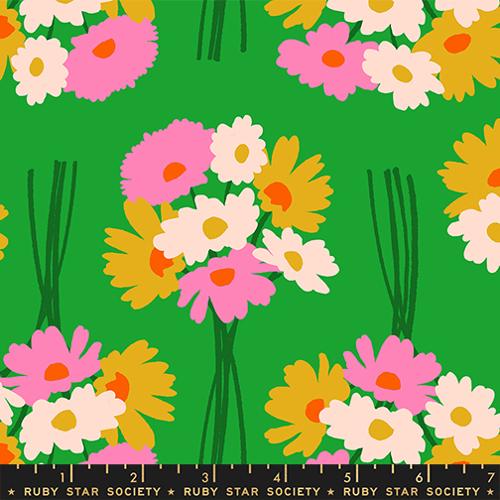 Ruby Star Society Sparkle Mart Verdant Flowers yardage