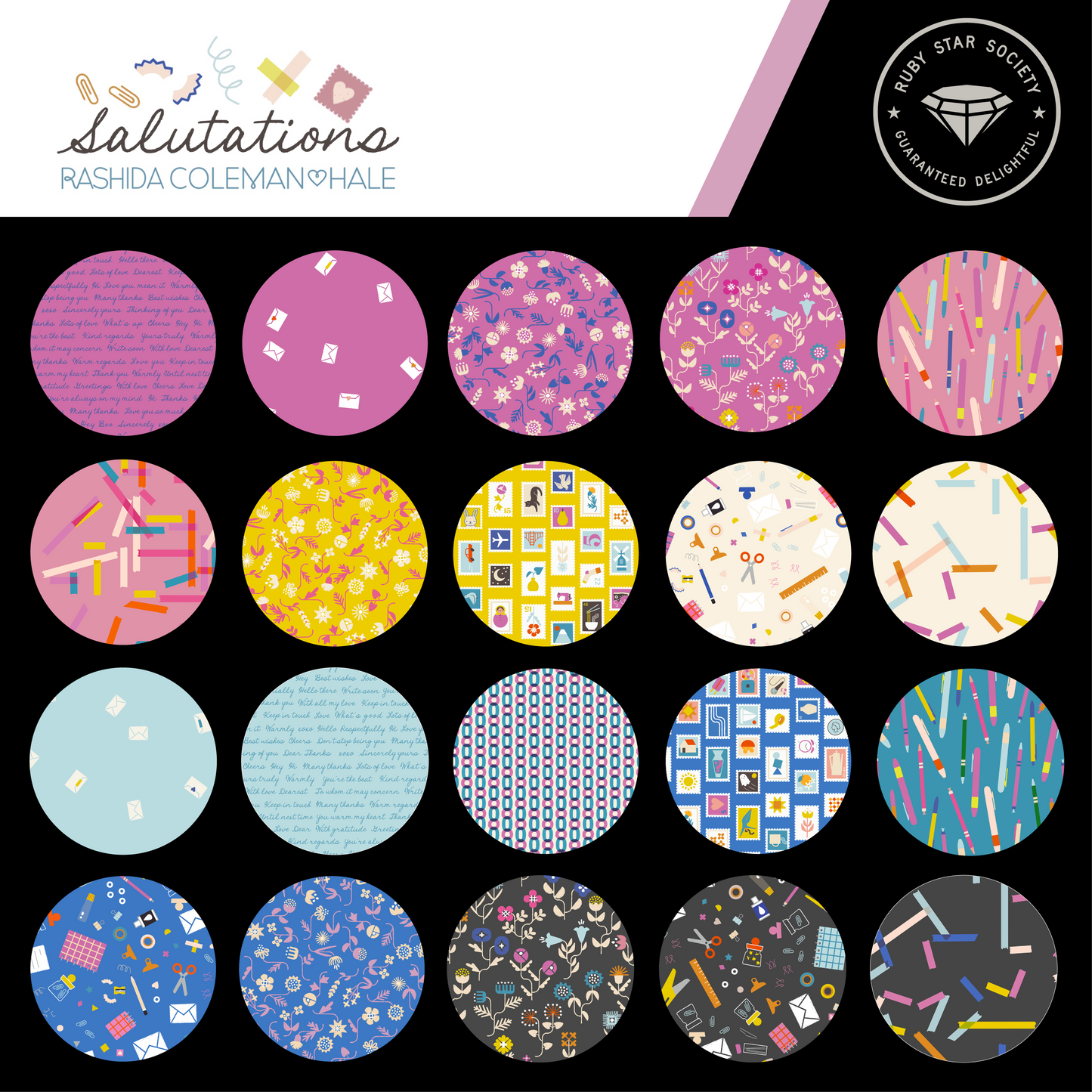 Ruby Star Society Salutations Jelly Roll Precut