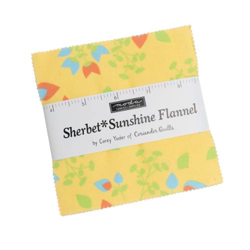 Sherbet Sunshine Flannel Charm Pack Precut by Corey Yoder