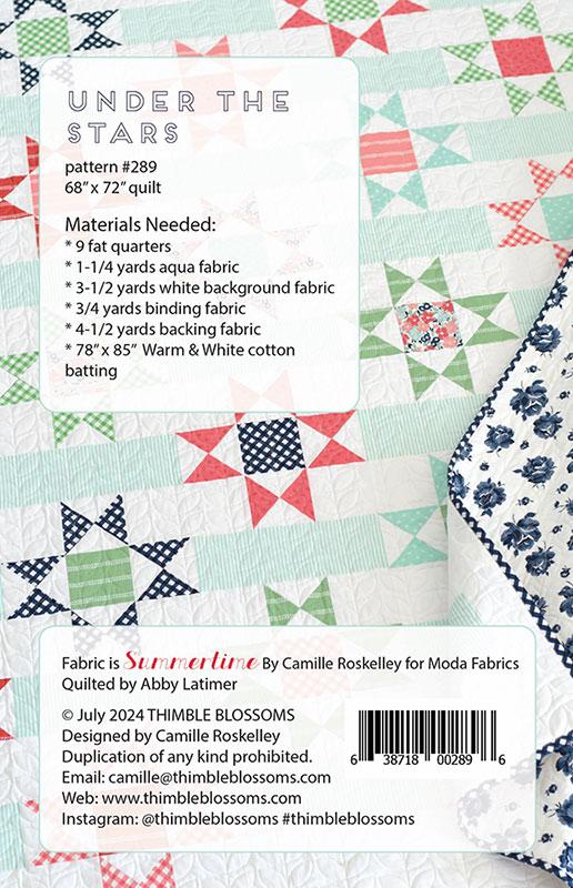 Under The Stars Pattern by Thimble Blossoms Fat Quarter Friendly