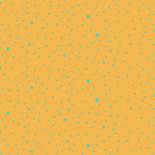 Full Moon Forest II True Colors Space Sprinkles Papaya Yardage