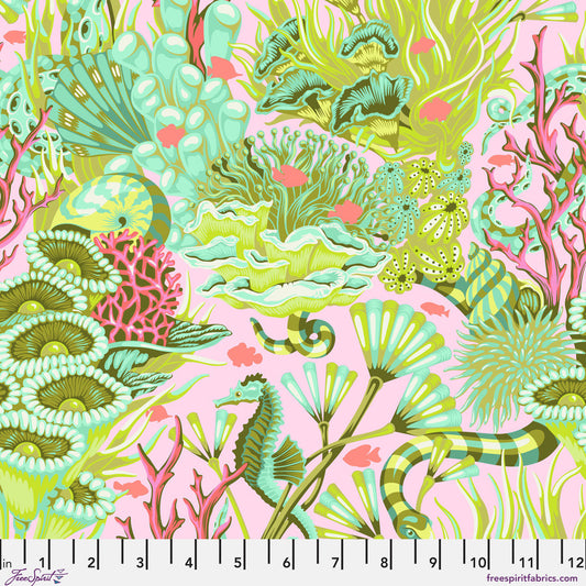 Tula Pink Floral Reef - Reef What You Sew Coralline Yardage
