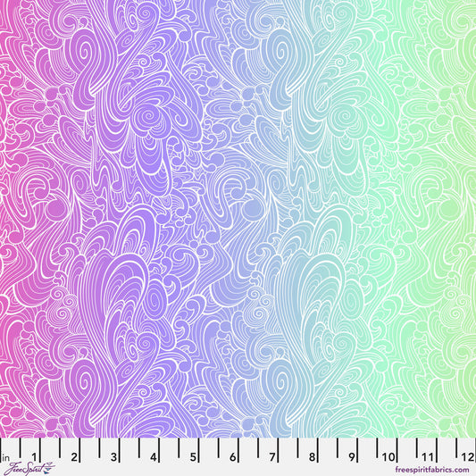Tula Pink Floral Reef Riptide Deep Dive Yardage