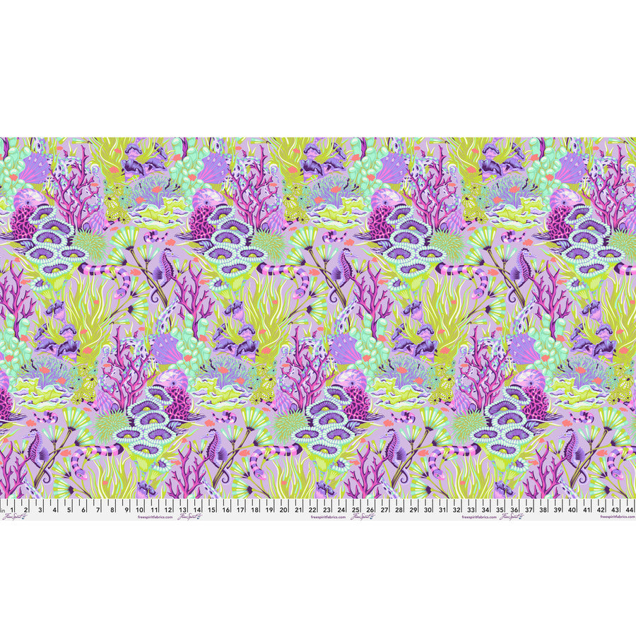 Tula Pink Floral Reef - Reef What You Sew Ultraviolet Yardage