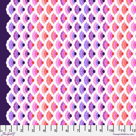 Tula Pink Floral Reef Aquatic Lace Ultraviolet Yardage