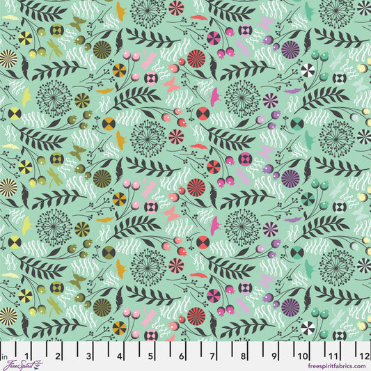 Tula Pink Prince Charming Dandelion Sweetmint