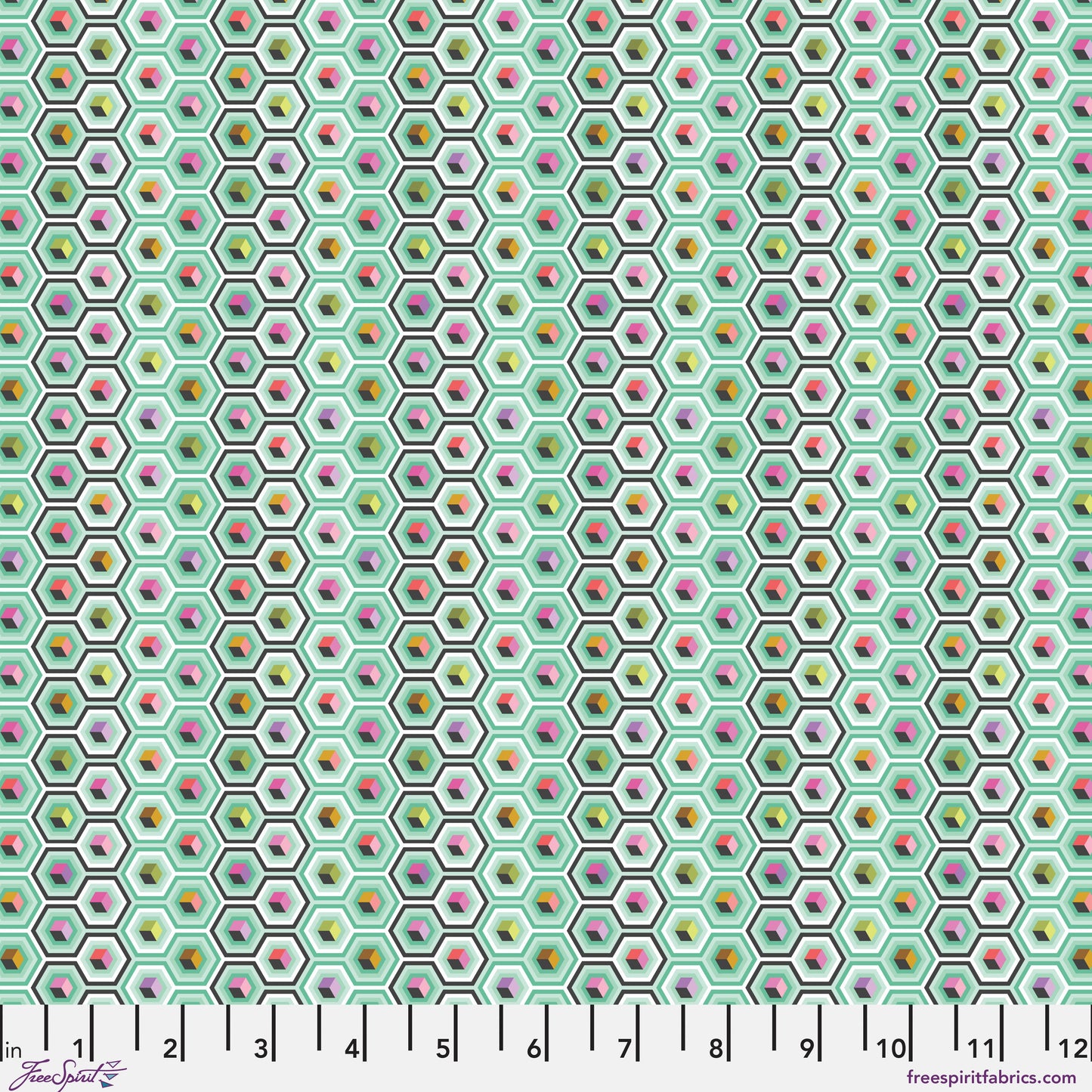 Tula Pink Prince Charming Hexbox Sweetmint