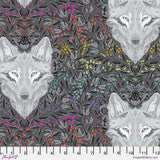 Tula Pink Graywork Wolf of Pink Street Carbon yardage