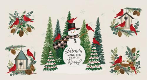 Winter Friends Snowy Panel