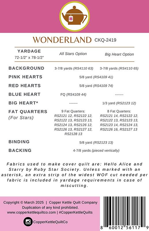 Wonderland by Copper Kettle Quilt Company Hello Alice